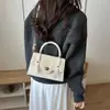 Bolso pequeño cuadrado elegante para mujer de otoño e invierno, bolso de mano casual de moda, bolso cruzado de diseño de nicho texturizado 2026