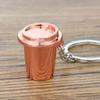 Llavero de Café Estéreo 3D Regalo Pequeño Personalización Aparato de Café Artificial Colgante para Bolso Pequeño Hebilla de Metal Personalización