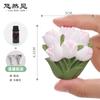 Adornos de yeso para aromaterapia con forma de flor de viento para coche, piedra de ampliación, perfume, clip para salida de aire.