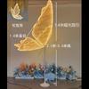 Adereços de Casamento Asas de Borboleta Luminosas Pingente Decoração de Teto Lustre de Casamento Enfeites de Caminho para Casamento Lindo Chen Macio Vestido