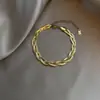 Pulseira Personalizada Trançada de Três Cores 2022 Exagerada Corrente Grossa de Aço Titânio Colar Nicho Mais Fácil de Combinar Quadrado Preto Feminino Verão