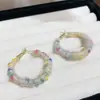 Pendientes de Lujo Ligero, Pendientes Coloridos de Moda, Pendientes de Diseño de Felpa de Nicho, Pendientes Sencillos de Celebridad de Internet, Cobre Versátil de Lana