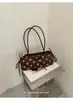 Bolsa de axila com laço de bolinhas para mulheres, bolsa baguette delicada estilo coreano, multicolorida, simples, com alças finas de ombro, bolsa de ombro pequena
