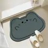 Alfombra de Piso Absorbente de Secado Rápido de Dibujos Animados para Baño Suave de Lodo Diatomeas Alfombra Irregular para Puerta Entrada de Inodoro Alfombra de Piso Resistente al Desgaste Antideslizante