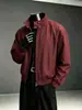 Nova blusa de trabalho masculina de outono, estilo retrô americano de alta qualidade, jaqueta de gola alta solta estilo Hong Kong, casaco estilo japonês, moderno