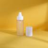 En stock, botella PET redonda recta esmerilada blanca, botella de prensa de emulsión de agua de 80 ml, botella de loción de 100 ml, botella de spray de 120 ml