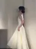 Vestido sin mangas de cuello cuadrado con dobladillo grande para mujer, nuevo estilo de verano para chicas jóvenes, entallado en la cintura, adelgazante, elegante, suave y rejuvenecedor, adecuado para el uso diario
