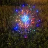 Luzes de Fogo de Artifício Solares Inseríveis no Solo Luzes de Fada LED com Fio de Cobre, Luzes Decorativas à Prova d'Água para Exterior para Gramado e Jardim
