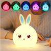 Lámpara de Silicona Personalizada con Fotos, Compañero de Sueño para Niños, Luz Suave Multicolor, Protección Ocular, No Tóxica, Lámpara de Noche de Goma Suave para Lactancia