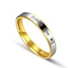Anel transfronteiriço Europa e Estados Unidos não desbota anel de aço inoxidável Amor Para Sempre anel de casal masculino e feminino anel