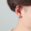 Pendientes de calavera con forma de sombrero y tijeras para Halloween.