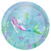 MM016 Fiesta Sirena Fiesta Infantil Festival Fiesta Banner 8 Personales Juego de 4 piezas Plato de Papel Vaso de Papel de Seda