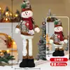 Muñeco Retráctil Navideño Transfronterizo Copo de Nieve a Cuadros Viejo Hombre Muñeco de Nieve Alce Decoración Hotel Centro Comercial