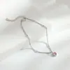 Pulseira de Prata S925 Amor Zircônia Luxo Leve Simples Alto Padrão Senso de Design Moda Versátil