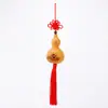 Nudo chino cuero blanco calabaza zodiacal pirograbado texto calabaza de juego colgante artesanía colgante de calabaza suministro para puesto