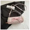 Nuevo Bolso de Mano Cilíndrico de Lunares Elegante para Mujer 2026 Modelo Nuevo Lindo de Alto Valor con Lazo Bolso Cruzado para Salidas
