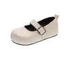 Novos Sapatos Mary Jane Planos Quadrados com Laço para Mulheres 2026, Salto Plataforma Escondido, Sola Macia de Primavera, Sapatilhas de Bico Baixo