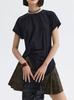 ¡alta calidad! Playera Asimétrica Kink con Abertura Cubre Vientre de Manga Corta para Mujer Verano Nuevo Estilo Ropa Exterior Top Elegante de Moda