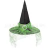 Chapéu de Halloween Chapéu de Bruxa Infantil Chapéu de Bruxa Adulto Infantil cosplay Chapéu de Bruxa de Rede Headwear Poliéster Tafetá