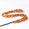 Cadena colgante de cuentas de ágata roja natural, cordón tejido, cadena de suéter de cuentas redondas, collar de jade para hombres y mujeres, venta al por mayor directa
