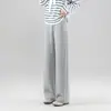 Calça Banana de Caimento Fluido, Cor de Café, Estreita na Cintura Alta, Perna Larga, Nova Coleção Primavera e Outono Feminina, Versátil, Confortável, Disfarça a Barriga, Calça Casual