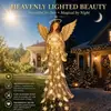 Luzes de estaca solares para jardim com anjo abençoador, novo artesanato em resina transfronteiriço, luzes de estaca para decoração de jardim de Natal