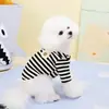 Ropa para Mascotas Cárdigan de Botones Suministros de Otoño e Invierno para Perros Pequeños como Teddy y Pomerania, Sudadera para Gato con 23 Rayas Cárdigan
