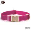 Collar Reflectante de Nylon Estrella Reflectante Resaltada Collar para Perro Reflectante Grabable Hilo Dorado Claro Cepillado Cadena para Perro de Alta Calidad