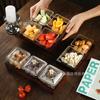 Bar ktv plato de frutas mesa de té acrílica comercial plato para bocadillos frutos secos bocadillos palomitas de maíz compartimento para postres frutos secos