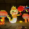 Linternas de Año Nuevo con Diseño de Cinco Bendiciones, Grandes 2025 Festival Feria del Templo Linternas Coloridas Impermeables Fabricante