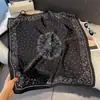 Pañuelo de Seda Estampado Flor de Anacardo Retro de 70 cm, Pañuelo Versátil de Seda Sintética, Pañuelo de Cuello de Gama Alta, Pañuelo Cuadrado Delgado para Mujer
