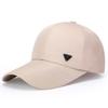 Novo Chapéu Moda para Meia-Idade e Idosos Chapéu de Sol Casual Masculino Primavera e Outono Boné de Beisebol Boné com Etiqueta Triangular e Letras