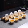 Caixa de presente sebo jade porcelana xícara doméstica branca porcelana xícara de chá xícara de chá kung fu pequena tigela de chá conjunto de chá personalizado