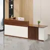 Mostrador de bar caja simple mesa de recepción delantera tienda de ropa tienda de conveniencia con mostrador de cajón recepción de empresa escritorio de recepción temperamento