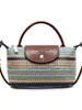 Bolso de Moda de Lujo tipo Bollo de Paja para Mujer 2026 Nuevo Estilo Bolso de Playa Vacaciones Bolso Pequeño Cruzado Tejido a Mano de Nicho