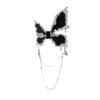 Broche Novo Estilo Borboleta Preta Acessórios de Suéter Corsage Design Feminino Senso de Design Nicho Delicado Alto Senso Estilo Frio Broche