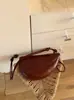 Chengyaya Estilo Coreano Caseiro Óleo Cera Pele Simples Ervilha Bolsa Pequena Retro Versátil Ombro Transversal Bolsa Bolinho