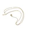 Colar de corrente cruzada de martelo de aço inoxidável simples banhado a vácuo 18k ouro plano O corrente clavícula corrente com corrente estendida combinando corrente