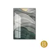 Pintura Decorativa de Sala de Estar con Líneas Abstractas Pintura Colgante de Lujo Ligero Marco de Metal Simple Moderno Nórdico Tríptico para Pared de Fondo de Sofá
