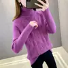 Ropa de Invierno para Reducción de Edad, Hermoso y Elegante Suéter de Cuello Alto para Mujer, Otoño e Invierno Engrosado Nuevo 2025 Camiseta Básica de Punto