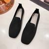 Zapatos de punto de suela plana transpirables para mujer, venta al por mayor, nuevos zapatos de verano de suela suave, versátiles, casuales, cómodos, de otoño