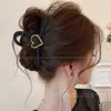 Pinza Grande Negra para el Cabello con Acabado de Alta Gama, Pinza de Garra Única y Hermosa para Recogidos Completos en la Parte Trasera de la Cabeza, Accesorio para el Cabello para Mujeres