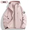 Chaqueta cortavientos tres en uno estilo Luotuo para mujer, traje casual con capucha softshell para exteriores para hombre, estilo pareja