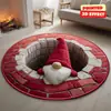 Amazon temu nueva alfombra redonda de decoración para festival de Navidad más vendida alfombrilla de suelo resistente a la suciedad para dormitorio sala de estar