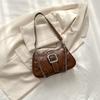 Bolso bandolera retro sencillo para mujer, estilo moderno y casual, con textura de Internet, 2023