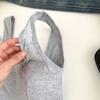 Chaleco de tirantes sencillo que combina con todo, con cinturón, almohadilla para el pecho, para uso interior y exterior, con una hermosa espalda sin mangas, base de color liso, ropa interior para mujer