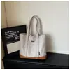 Bolso de lona transfronterizo de gran capacidad para mujer, nuevo bolso de hombro tipo tote versátil para el día a día, bolso de hombro casual simple y ligero