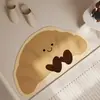Alfombra de Piso Absorbente para Baño Dibujos Animados Lindos Felpudo Antideslizante para Entrada de Ducha Alfombra de Barro Diatomeas Felpudo para Pies de Inodoro