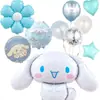 Venda Quente Decoração de Festa Temática Sanrio Balão de Látex e Folha Cão Canela Kuromi Melody Cão Pudim Mestre