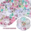 Venda Quente Transfronteiriça Caixa Flor de Ameixa Conjunto Folha de Rosa Caixa Joias para Nail Art Resina DIY Estilo Levemente Luxuoso Material Atacado